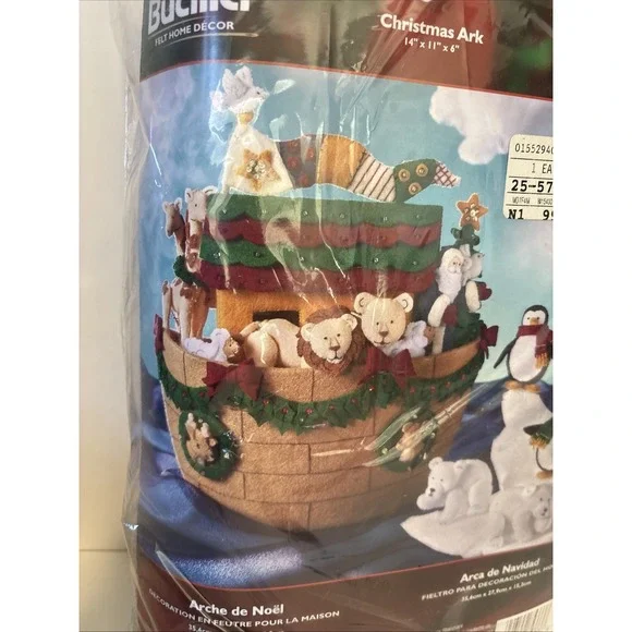Bucilla Christmas Ark Kit #85333 Felt Home Décor NOS Sealed Noah's Nativity Kit - Picture 2 of 7